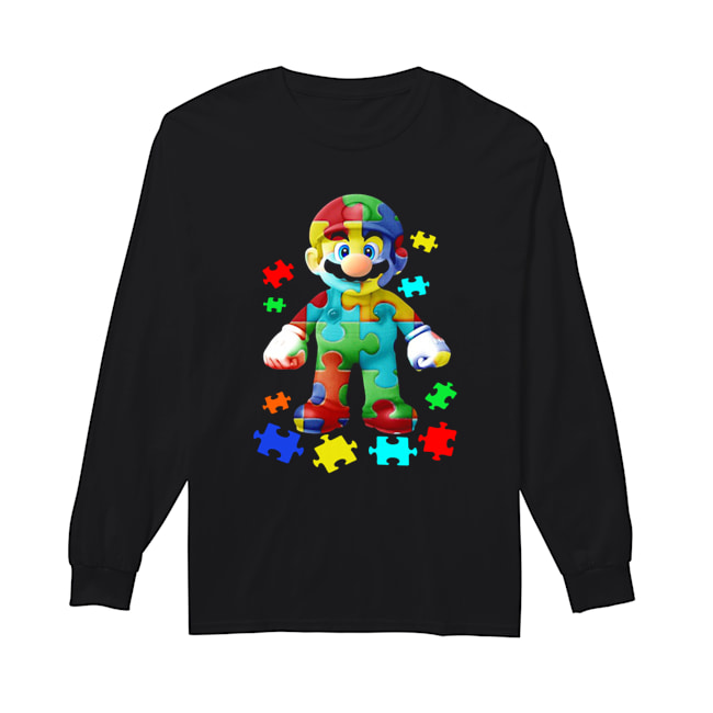 Super Mario Autism Shirt Long Sleeved T-shirt
