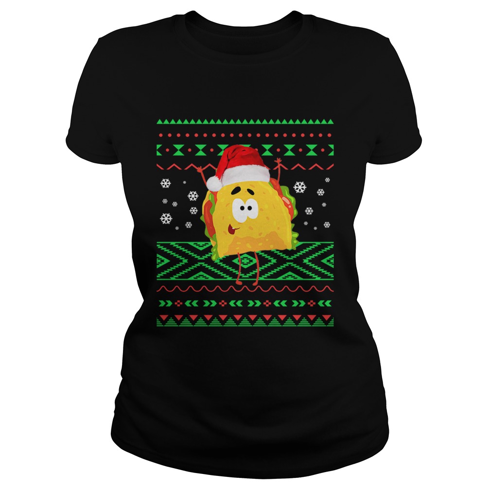 TACO Santa Hat Ugly Christmas gift for men women TShirt Classic Ladies