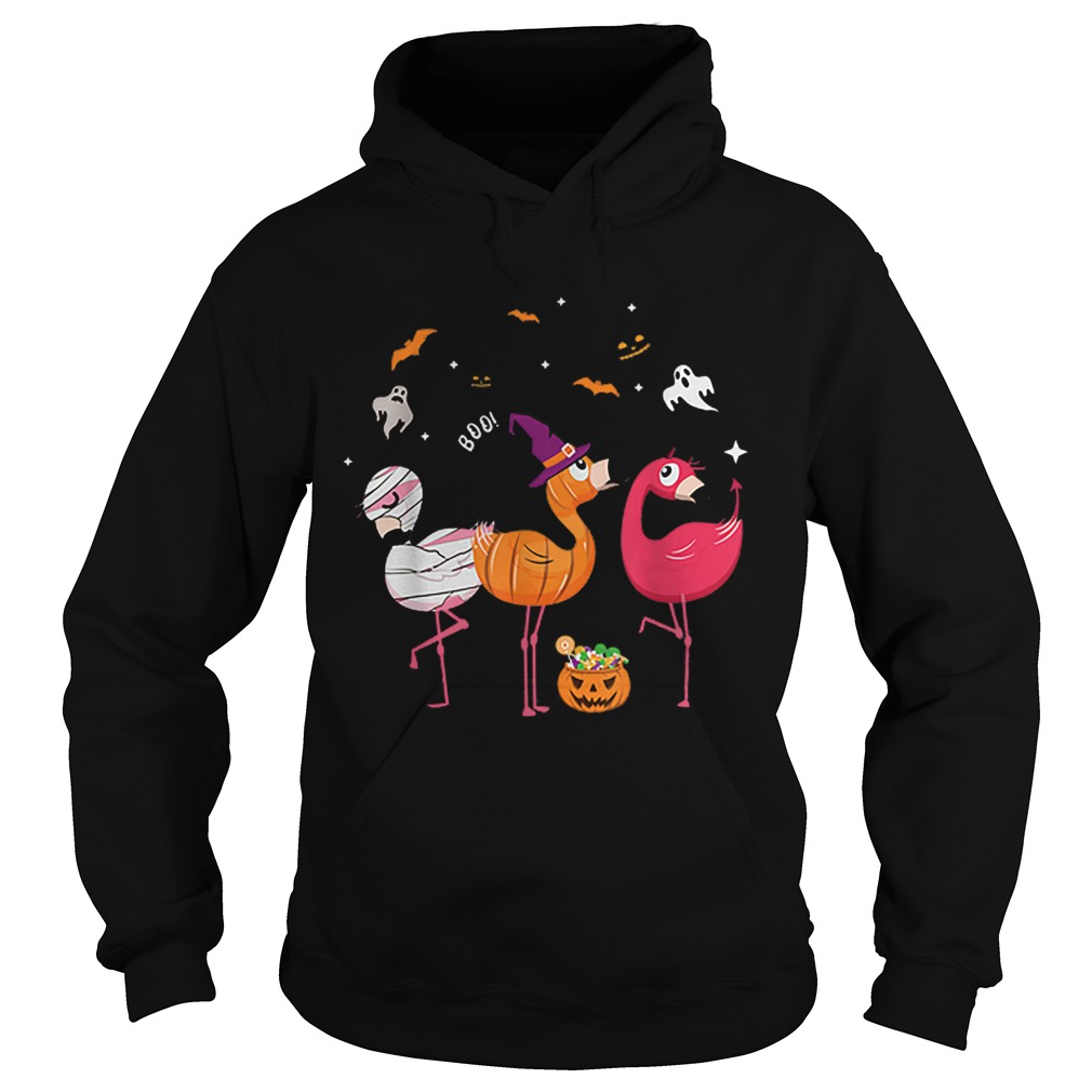 Three Flamingoes Flamingo Halloween Hoodie