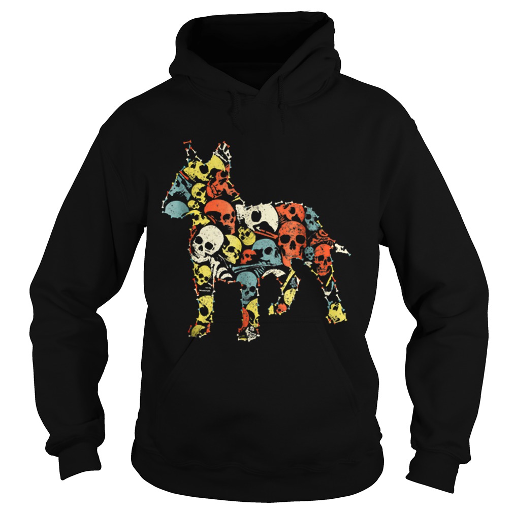 Top BULL TERRIER Skeleton Skull Vintage Retro Hoodie
