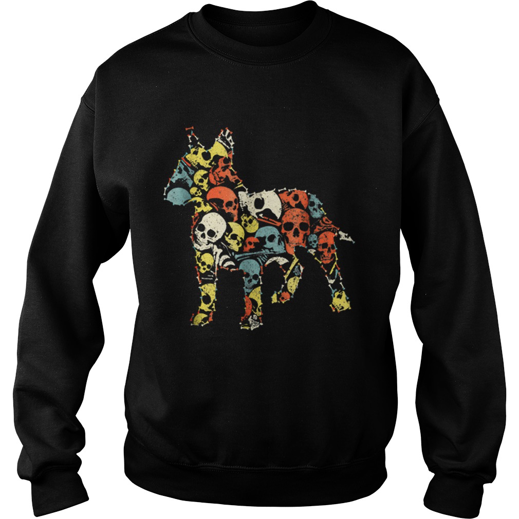Top BULL TERRIER Skeleton Skull Vintage Retro Sweatshirt