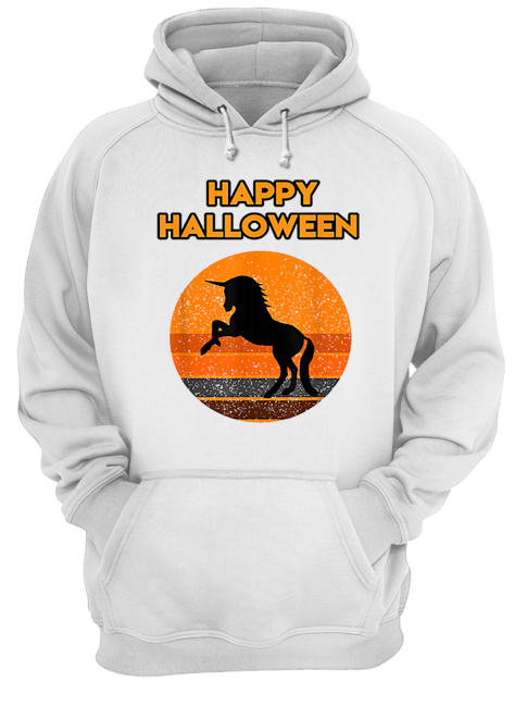 Top Halloween with a beautiful black Unicorn Unisex Hoodie