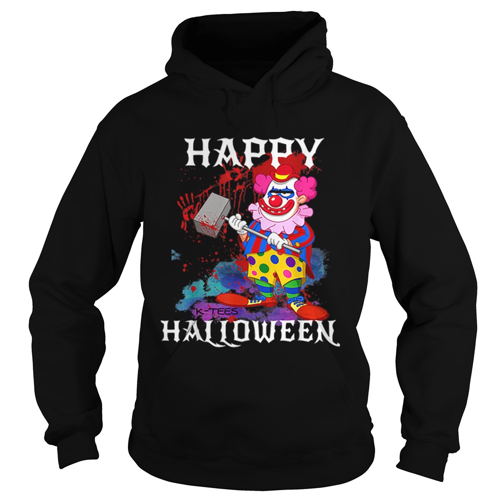 Top Psycho Killer Clown Happy Halloween Party Tee Hoodie