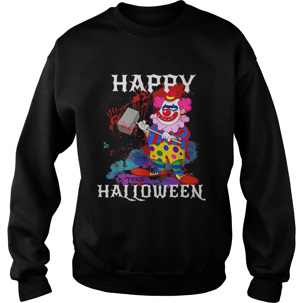Top Psycho Killer Clown Happy Halloween Party Tee Sweatshirt