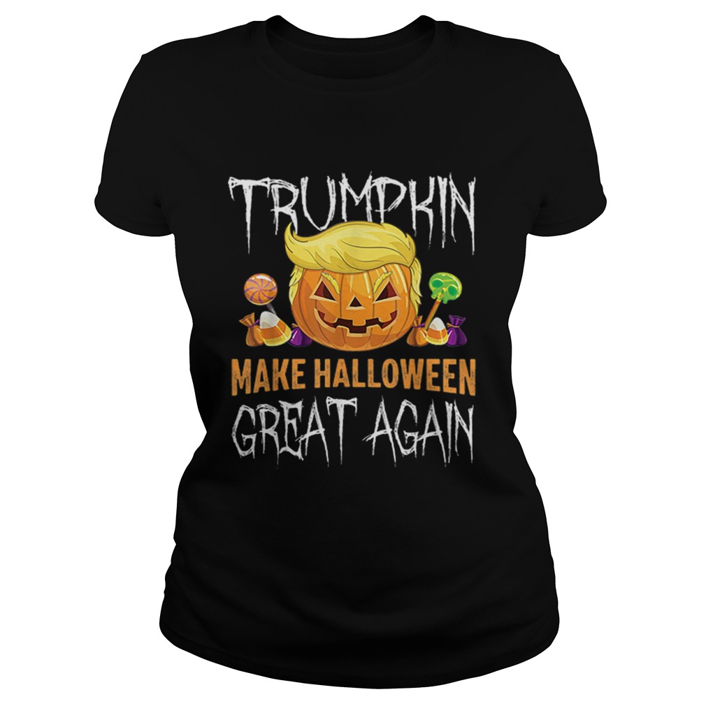 Trumpkin Make Halloween Great Again Trump Hair Pumpkin Classic Ladies