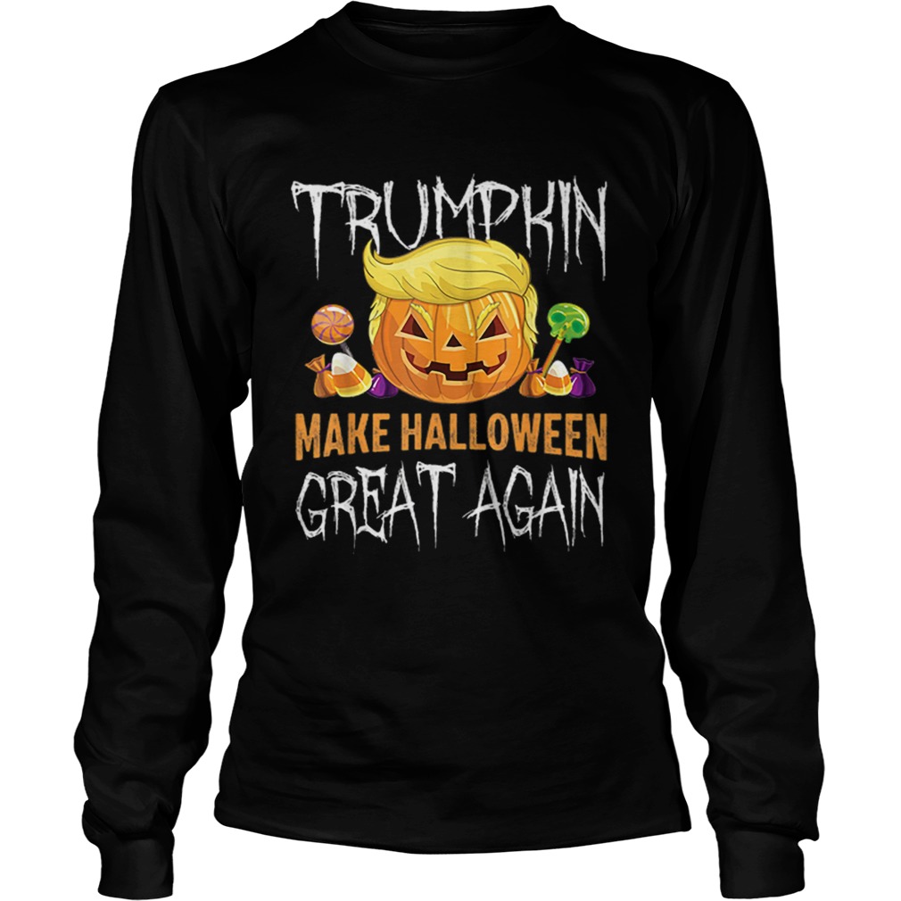 Trumpkin Make Halloween Great Again Trump Hair Pumpkin LongSleeve