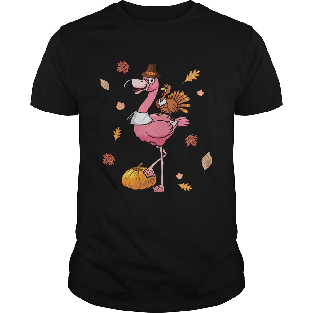 I'm a Flamingo Throw Pillow Multicolor Happy Thanks Giving tshirt MM Co Thanksgiving Day-I Don't See Any Turkey 18x18 