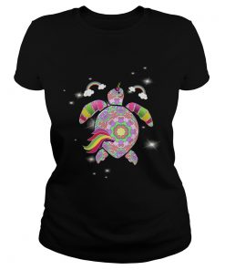Unicorn Turtle Color Turtle Lover Gift TShirt Classic Ladies