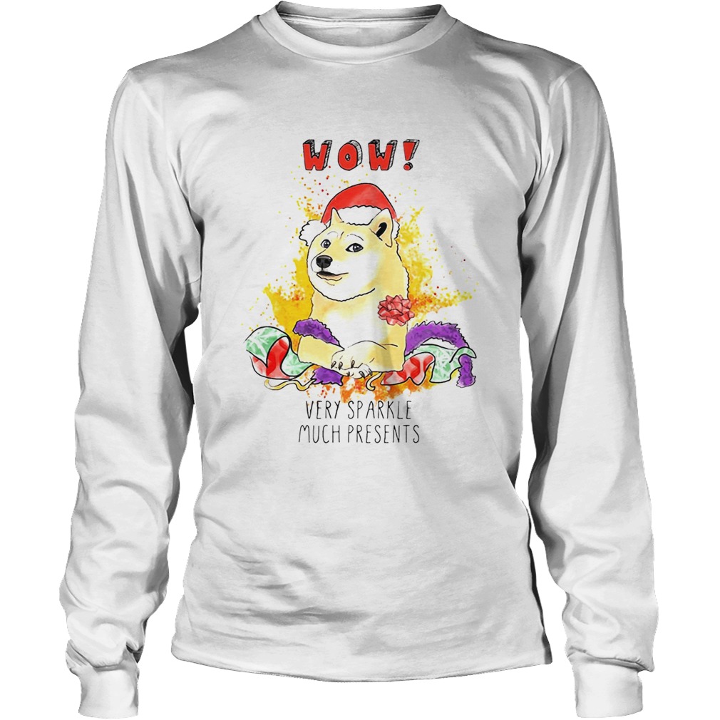 Very Sparkle Much Presents Doge Christmas TShirt LongSleeve