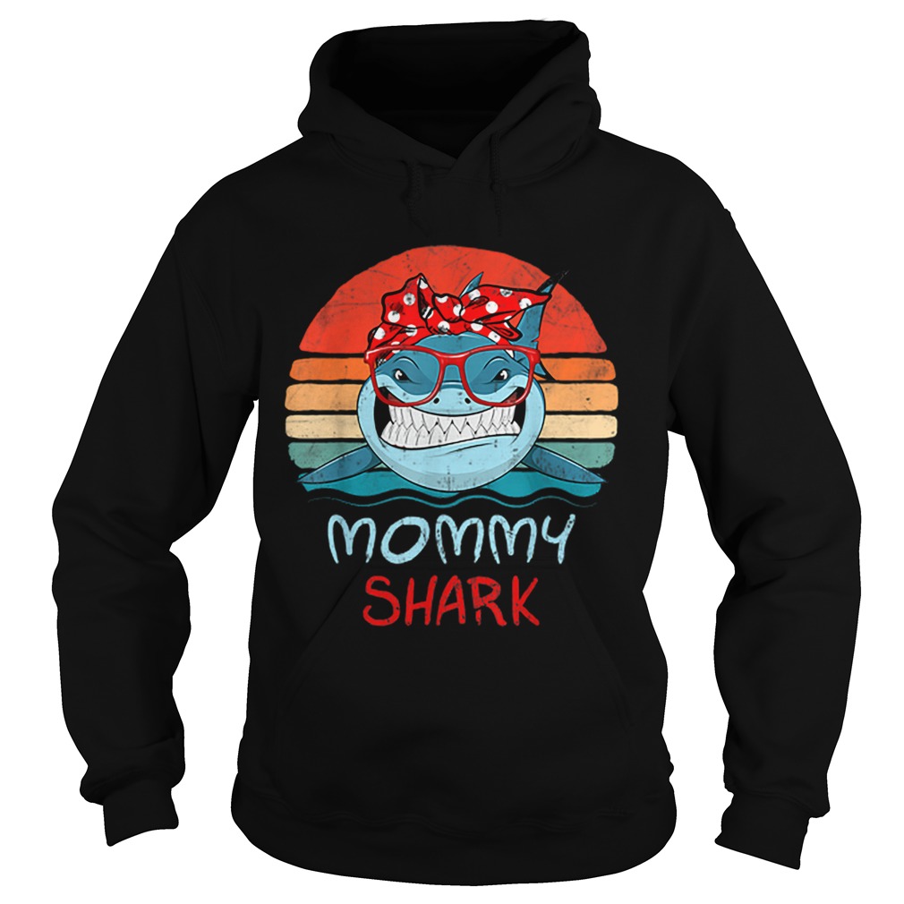 Vintage Retro Mommy Sharks Glasses Shirt Hoodie