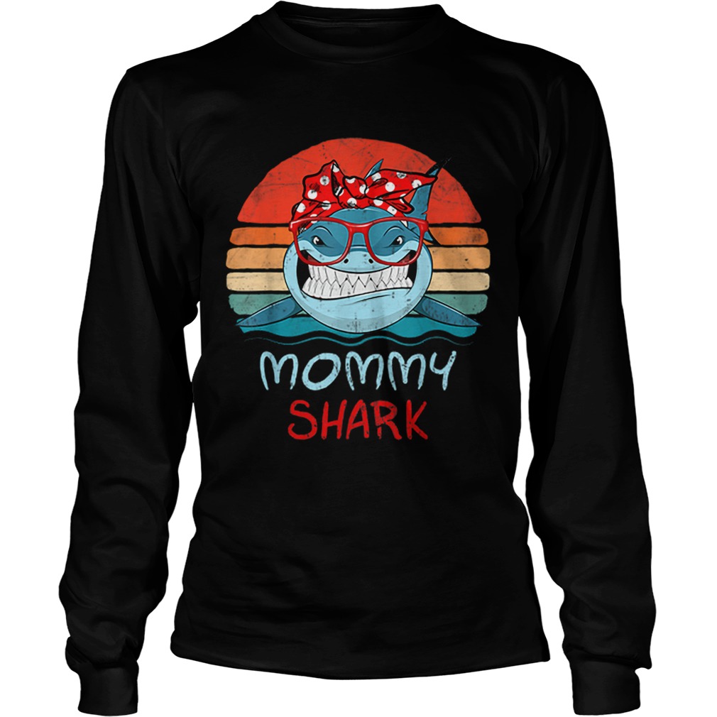Vintage Retro Mommy Sharks Glasses Shirt LongSleeve