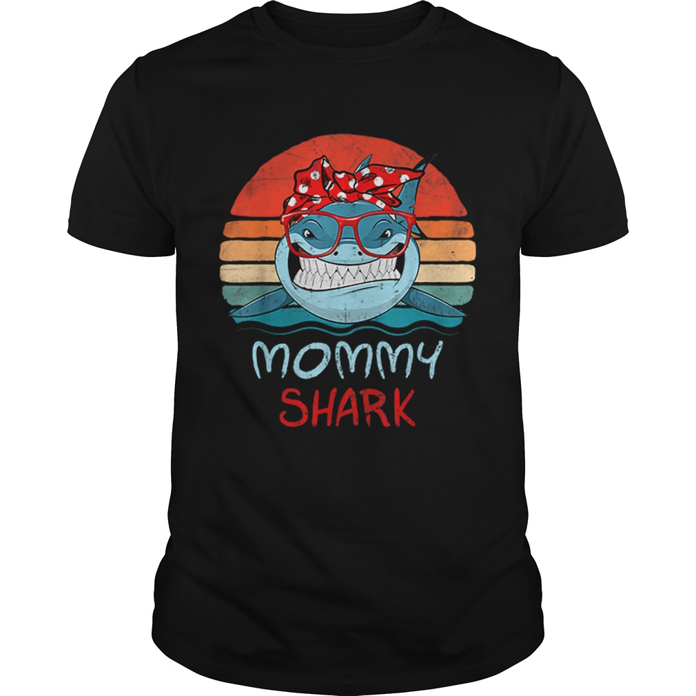 Vintage Retro Mommy Sharks Glasses Shirt