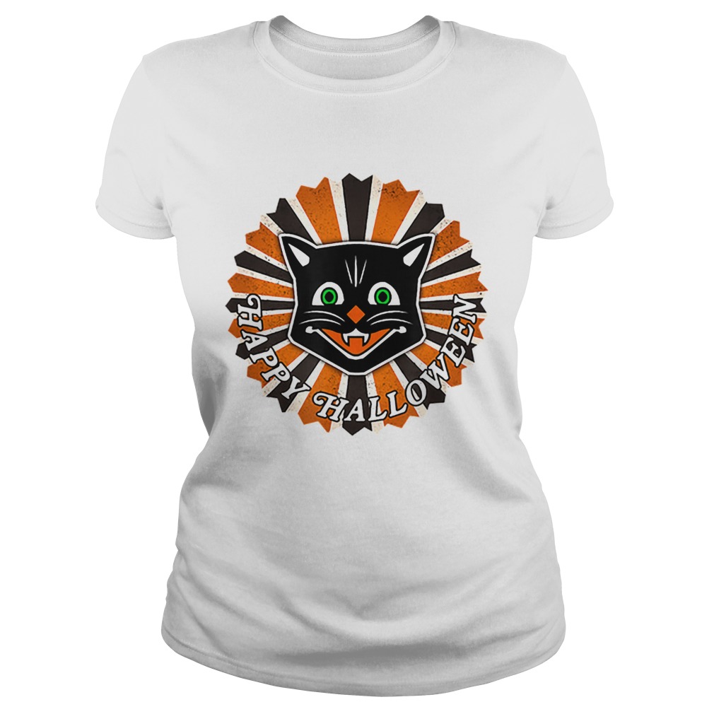 Vintage Style Halloween Black Cat Ephemera Classic Ladies