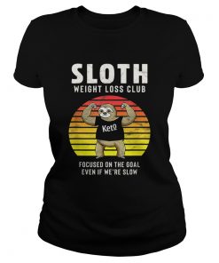 Vintage Weight Loss Sloth Lover Gifts  Classic Ladies