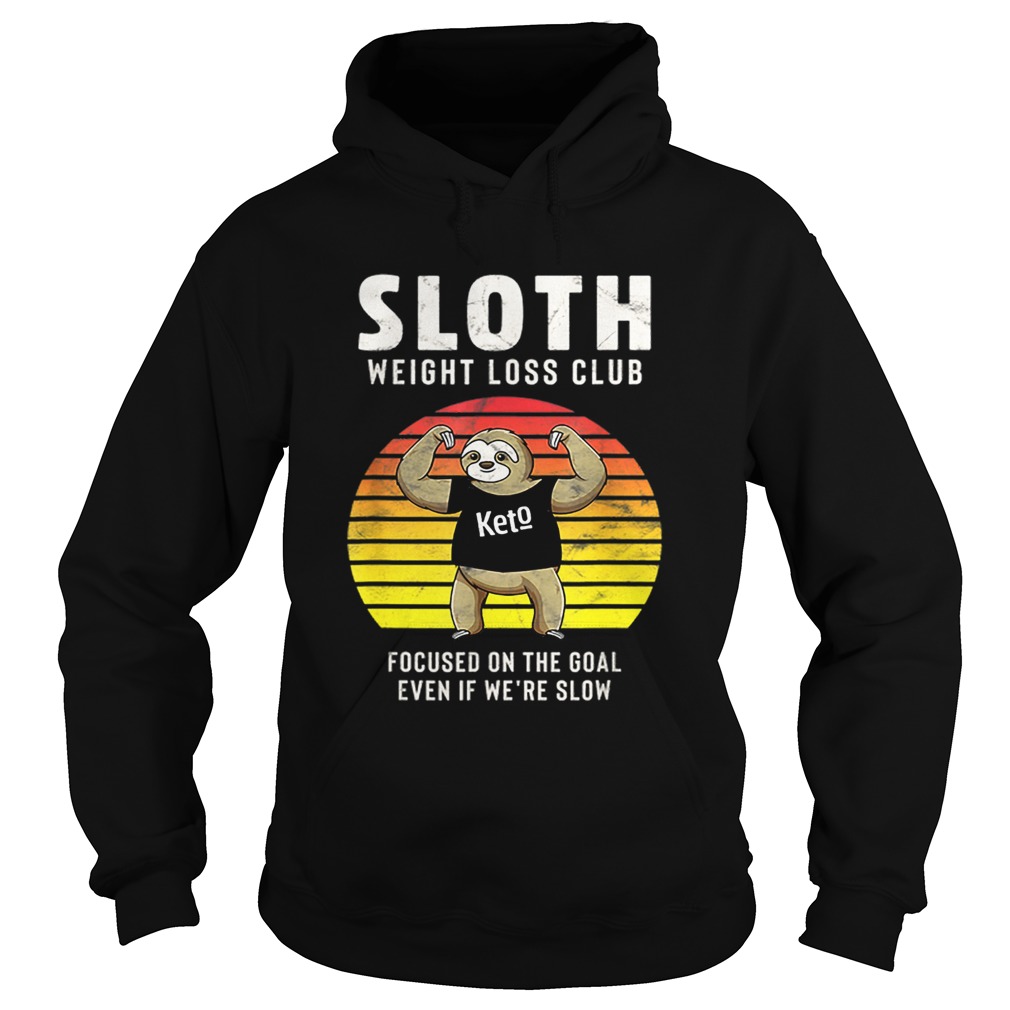 Vintage Weight Loss Sloth Lover Gifts Hoodie