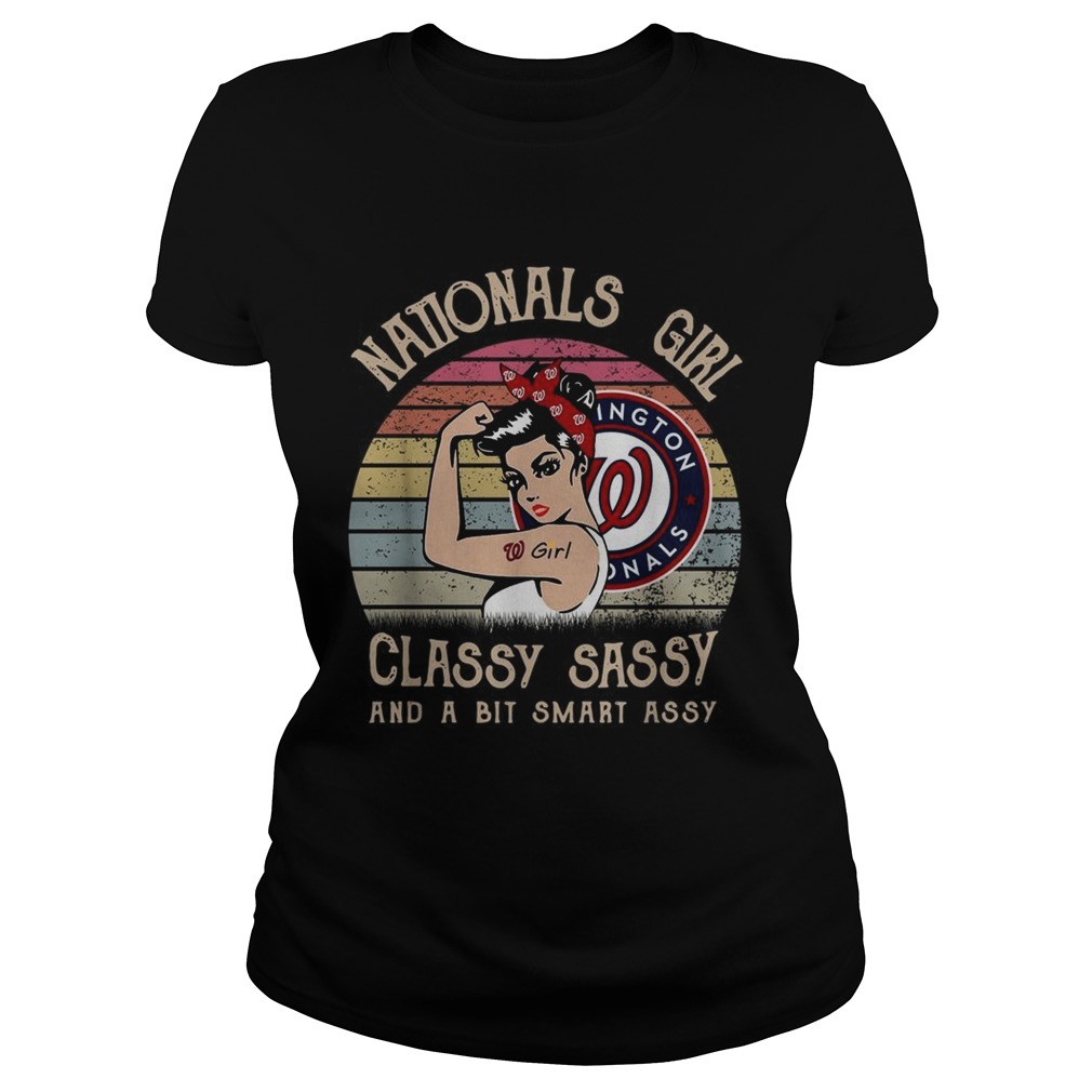 Washington Nationals girl classy sassy and a bit smart assy vintage Classic Ladies