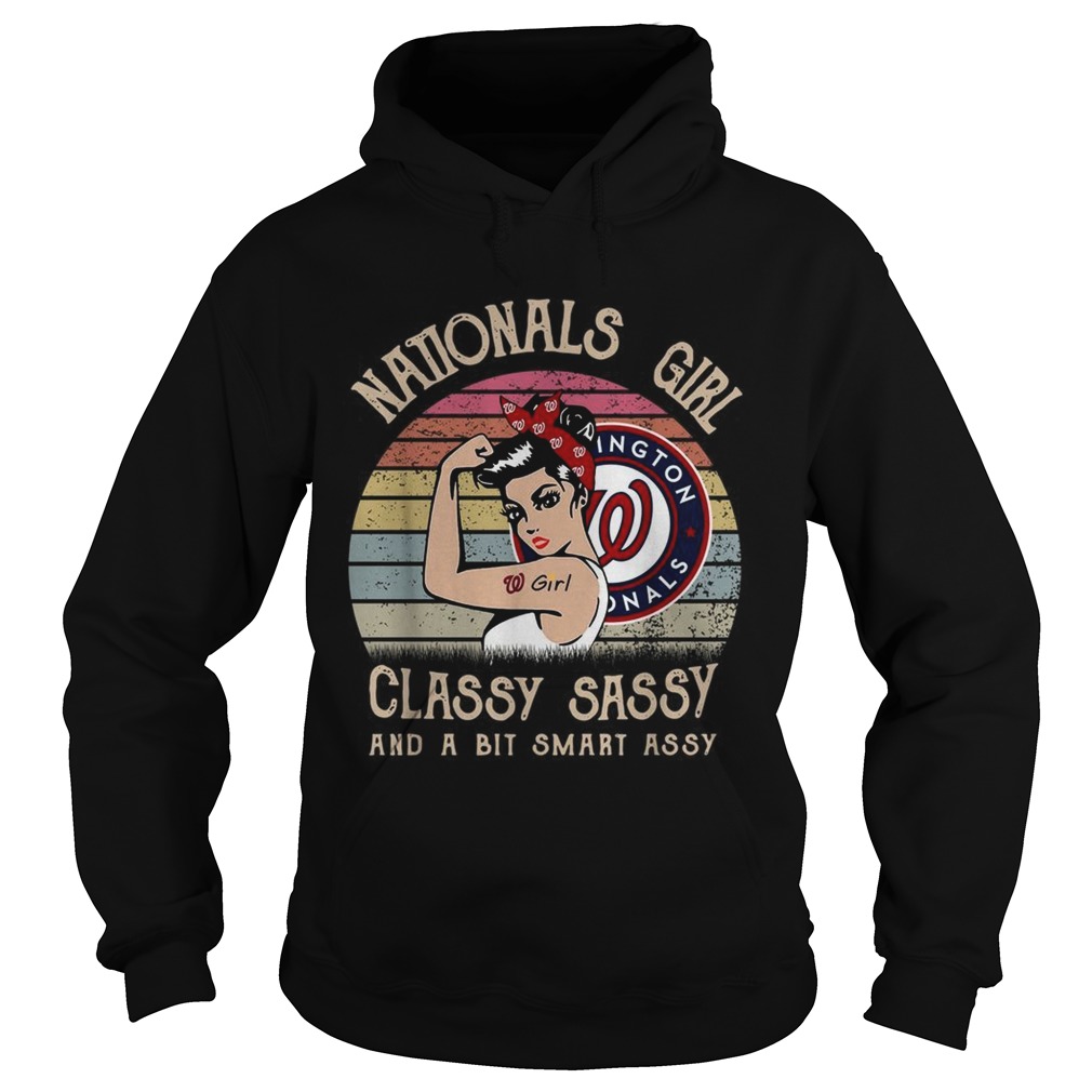 Washington Nationals girl classy sassy and a bit smart assy vintage Hoodie
