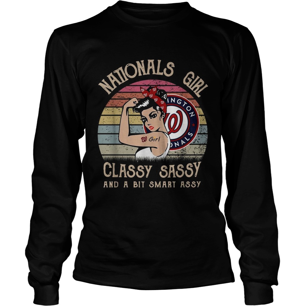 Washington Nationals girl classy sassy and a bit smart assy vintage LongSleeve