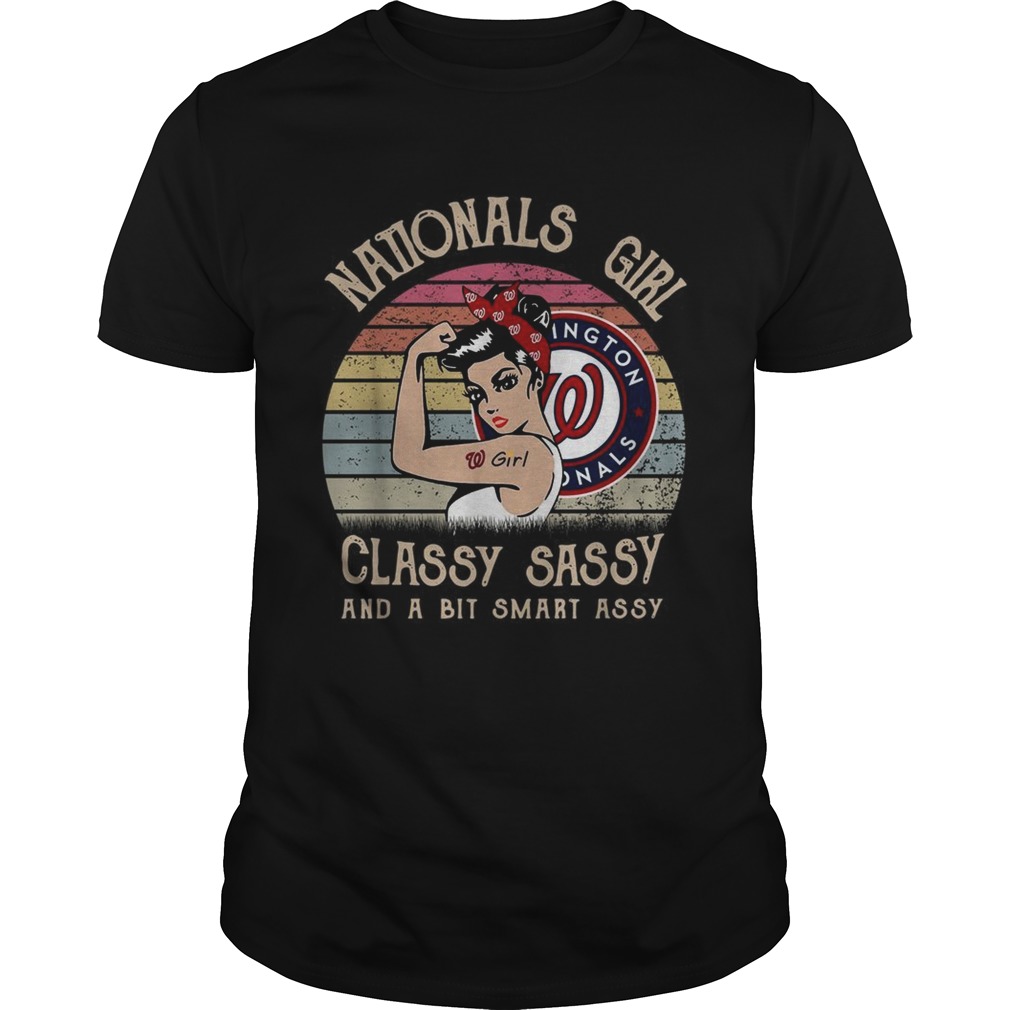 Washington Nationals girl classy sassy and a bit smart assy vintage shirt