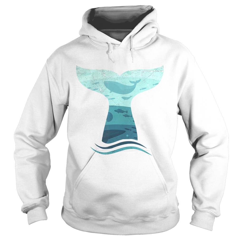 Whale Tail in Waves Orca Ocean Shirt Hoodie