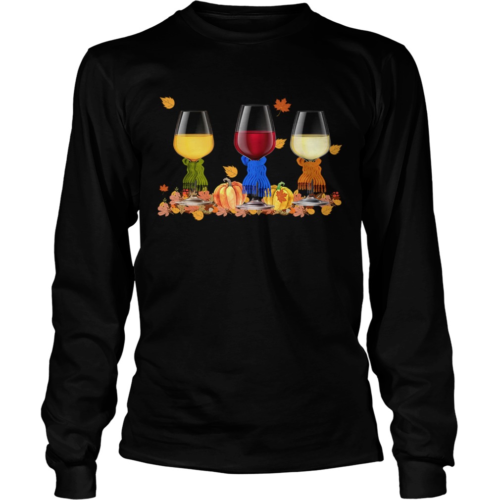 Wine Auturn Vibe Funny Wine Lover TShirt LongSleeve
