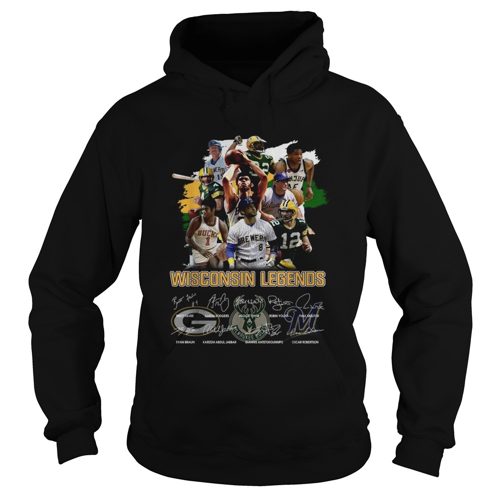 Wisconsin Legends Green Bay Packers signatures Hoodie