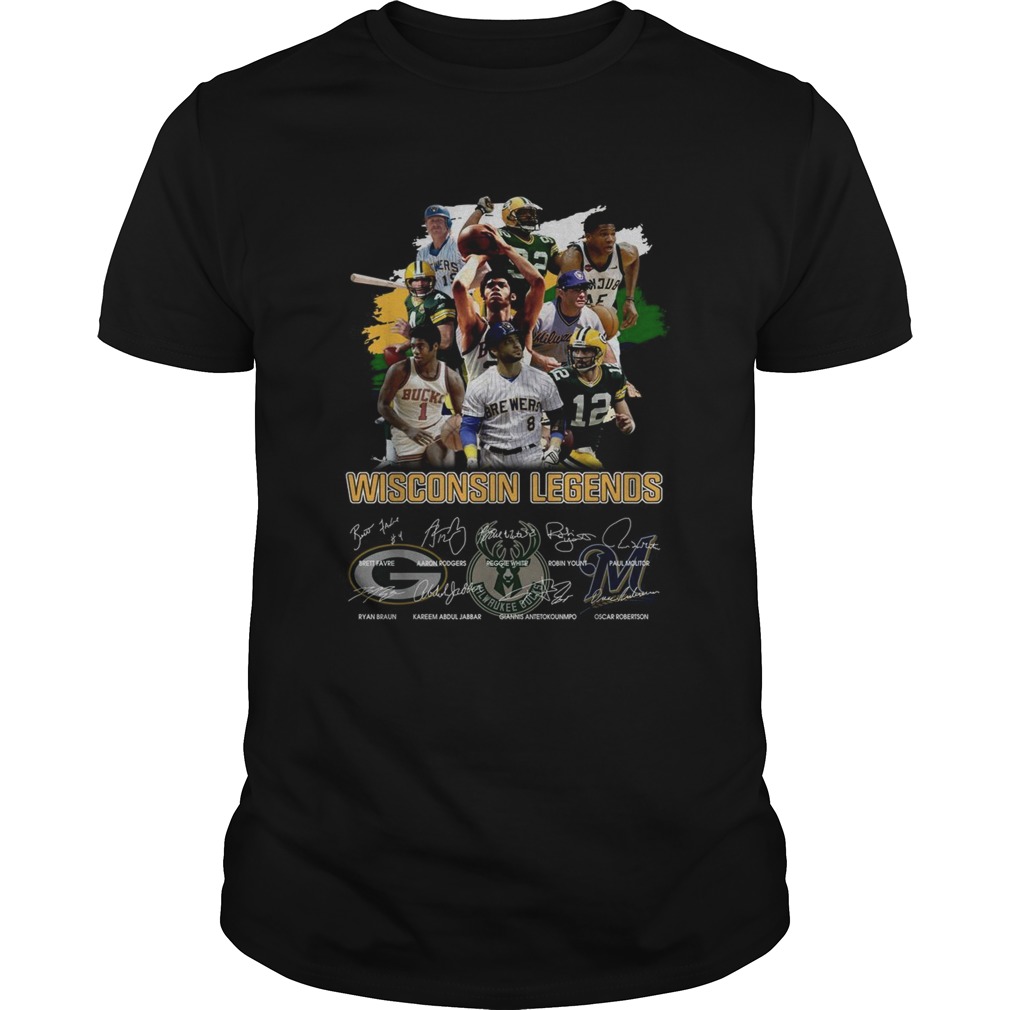 Wisconsin Legends Green Bay Packers signatures shirt