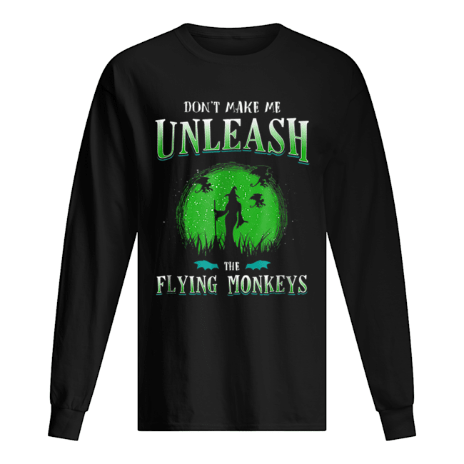 Witch Flying Monkeys Witches Mom Gift Halloween Long Sleeved T-shirt 