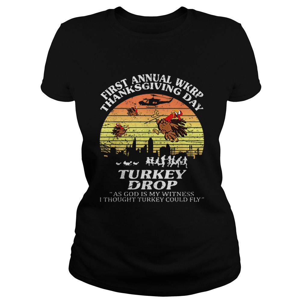 Wkrp Turkey Drop Thanksgiving As God Is My Witness Vintage Classic Ladies