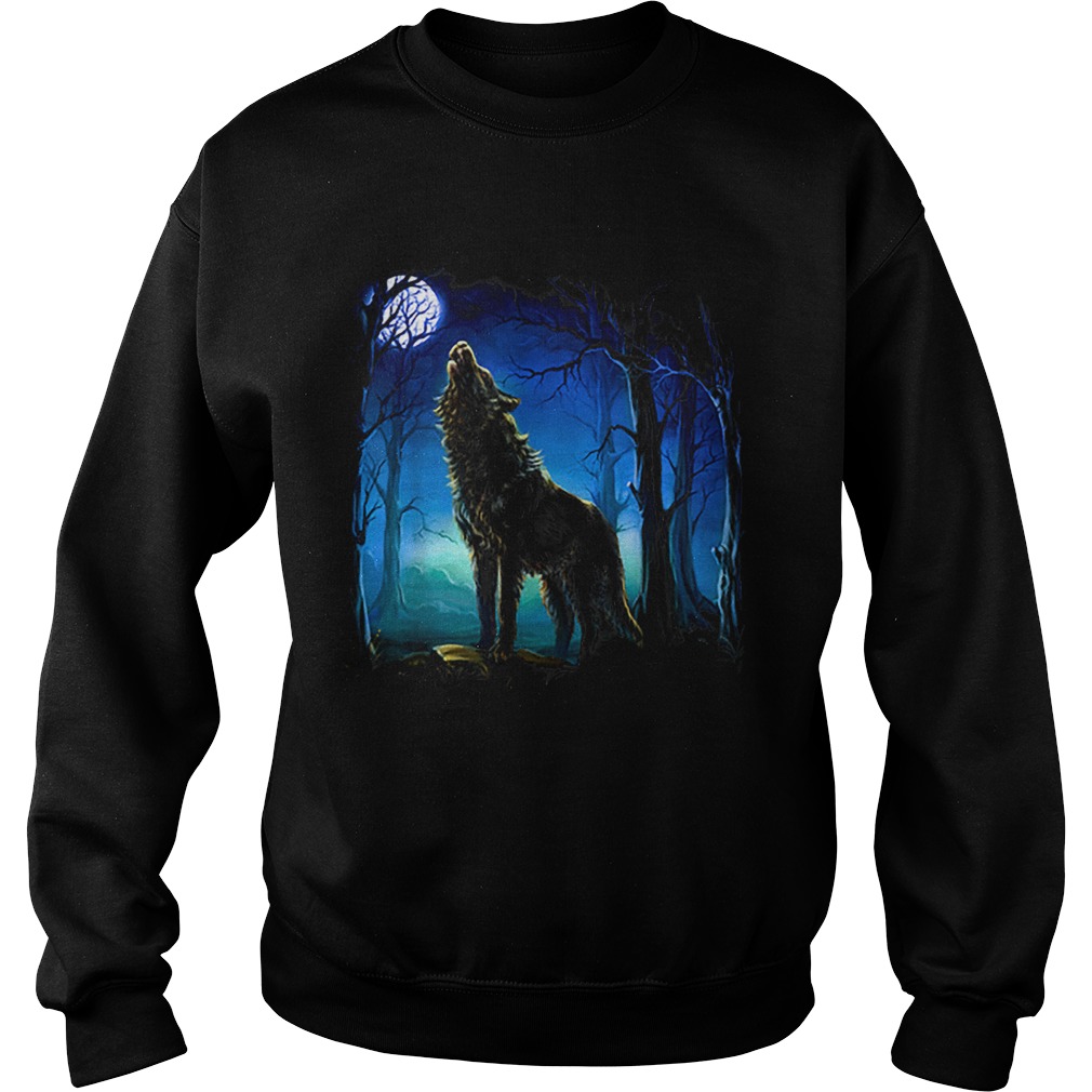 Wolf galaxy Moon Sweatshirt