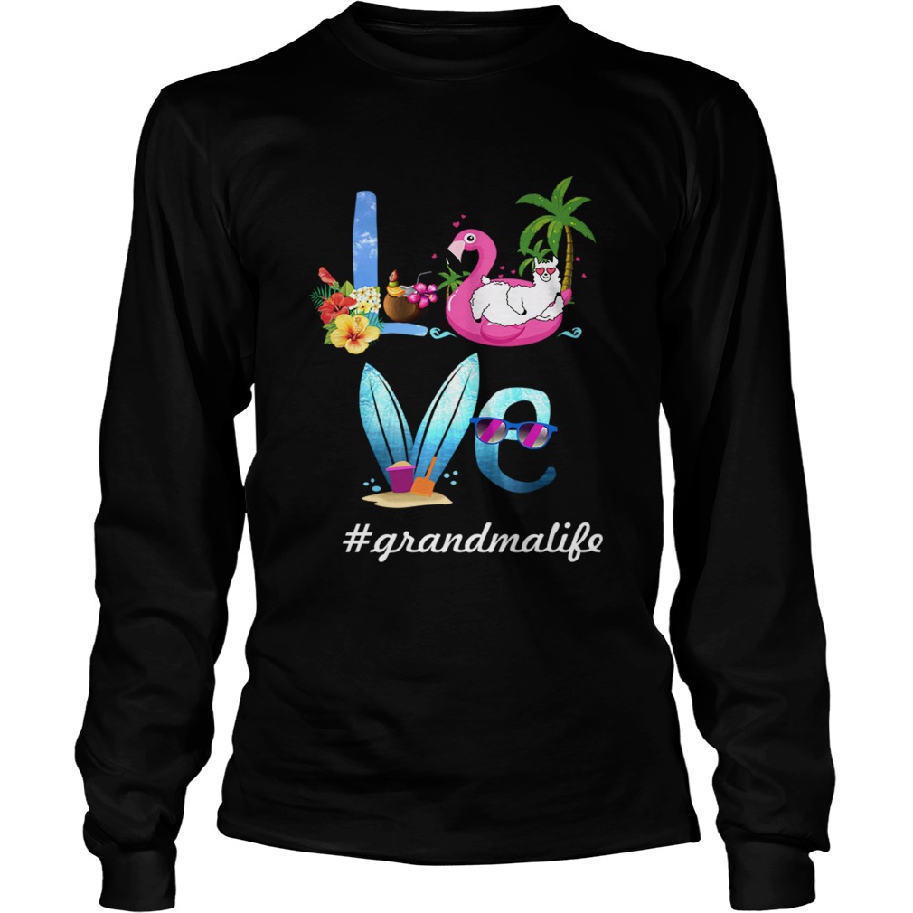 Women Mom Love Grandmalife Grandma Life Summer TShirt LongSleeve