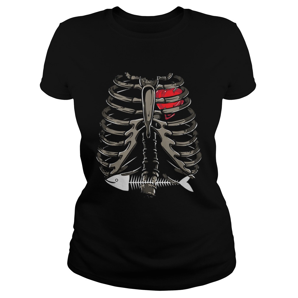 Xray Stomach Fish Bone Costume Cool Easy Halloween Classic Ladies