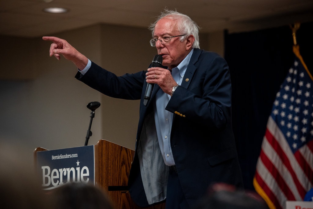 Senator Bernie Sanders in West Liberty, Iowa, last week.