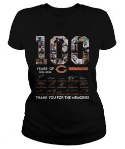 100 years of 19202020 Chicago Bears signatures  Classic Ladies