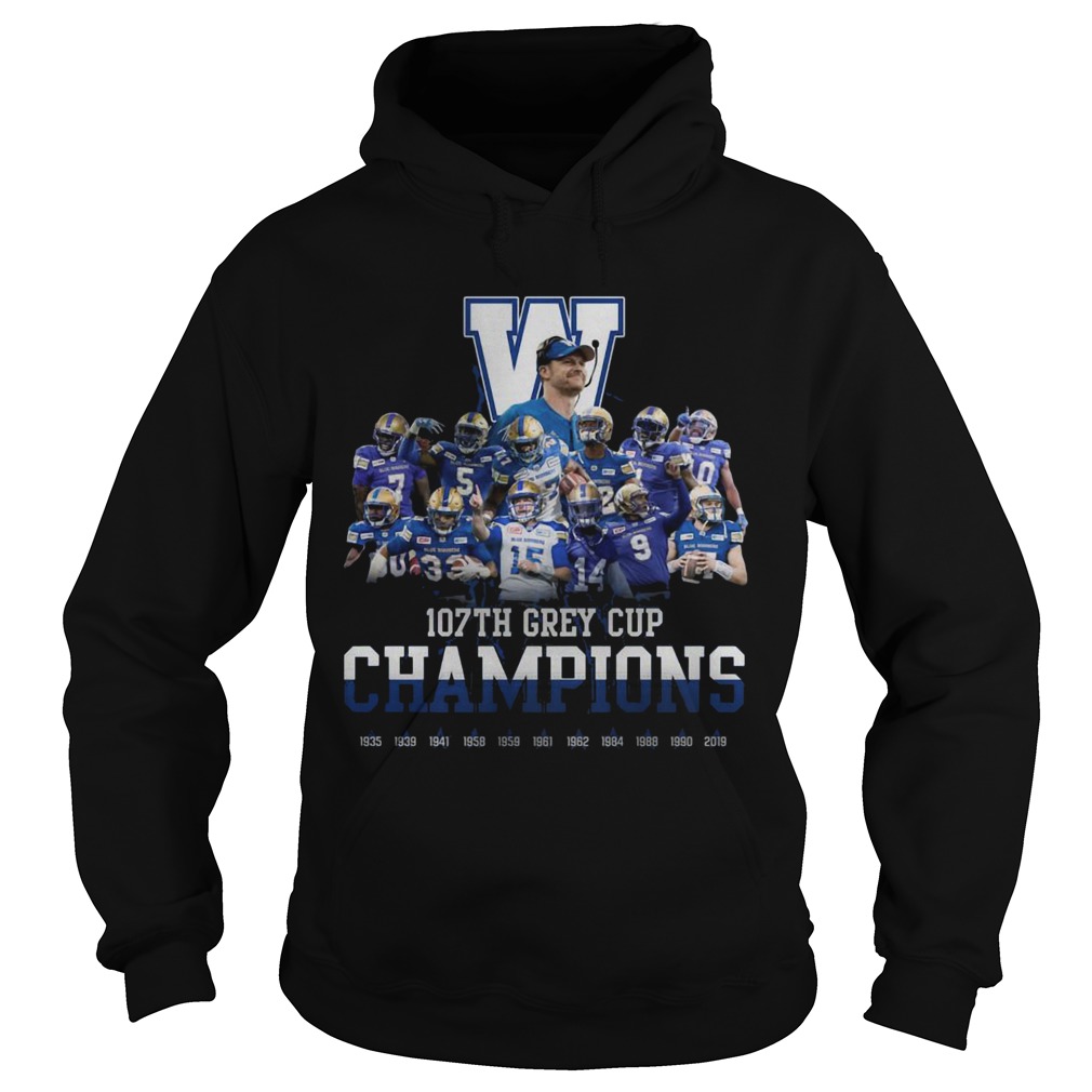 107th Grey Cup Blue Bombers Champions Hoodie