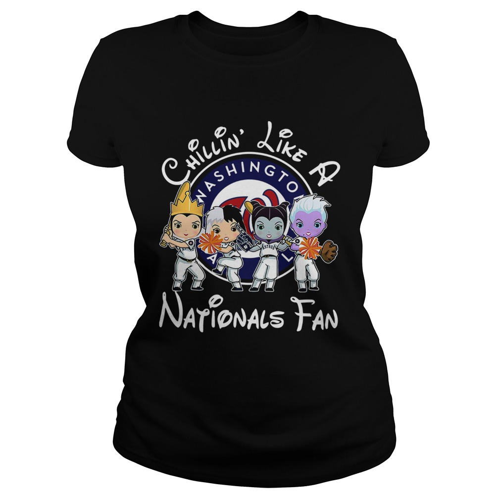 1572664095Cruella De Vil Evil Queen Ursula Maleficent Chillinâ€™ like a Washington Nationals fan Classic Ladies
