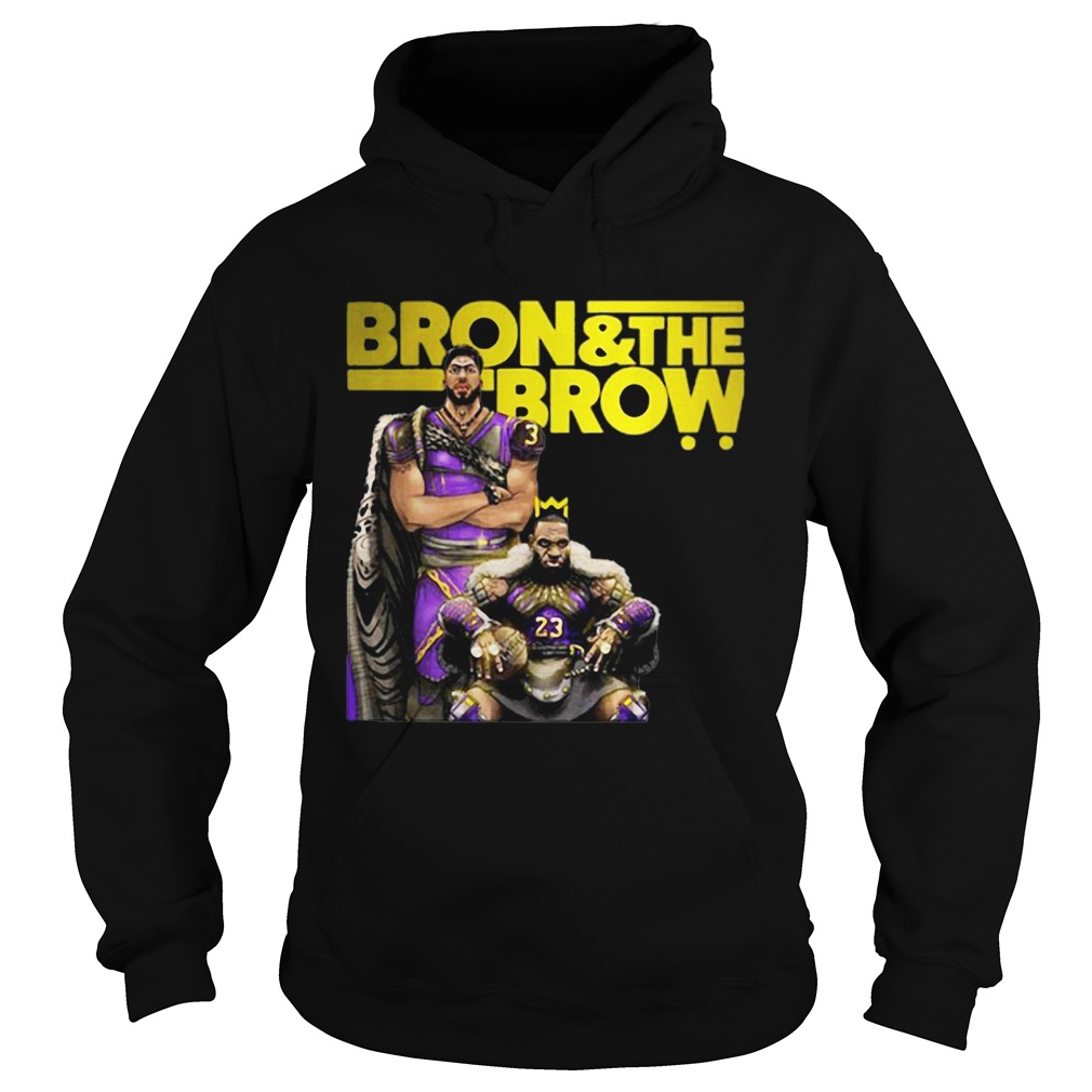 1572667609LeBron James Bron & The Brow Anthony Davis Los Angeles Lakers Hoodie