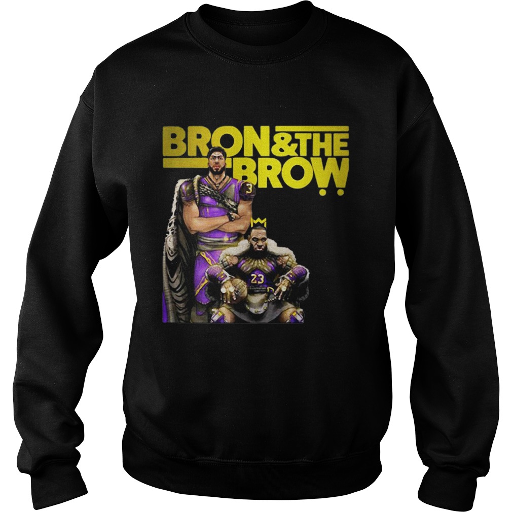 1572667609LeBron James Bron & The Brow Anthony Davis Los Angeles Lakers Sweatshirt