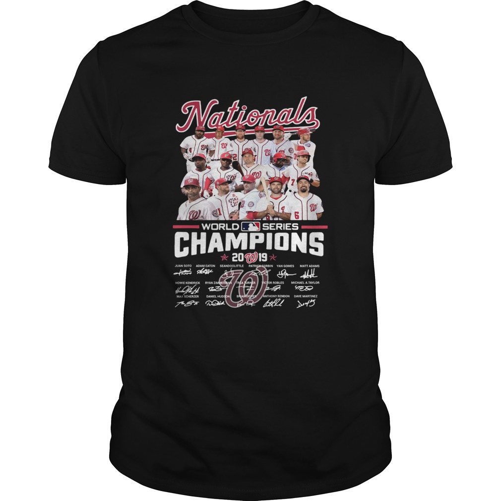 World Series Champions Washington Nationals Players Signatures shirt