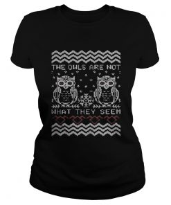 1572834338The owls are not what they seem Christmas ugly  Classic Ladies