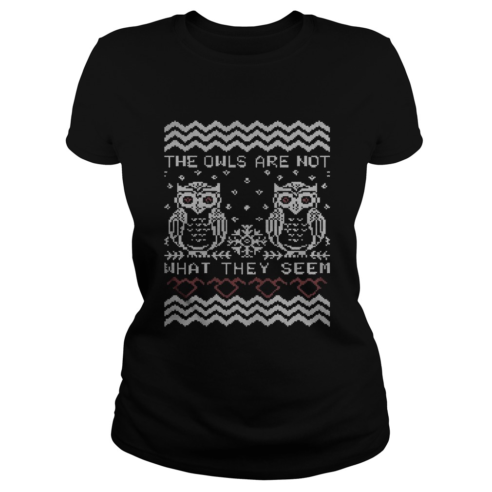 1572834338The owls are not what they seem Christmas ugly Classic Ladies