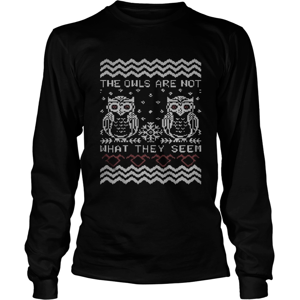 1572834338The owls are not what they seem Christmas ugly LongSleeve