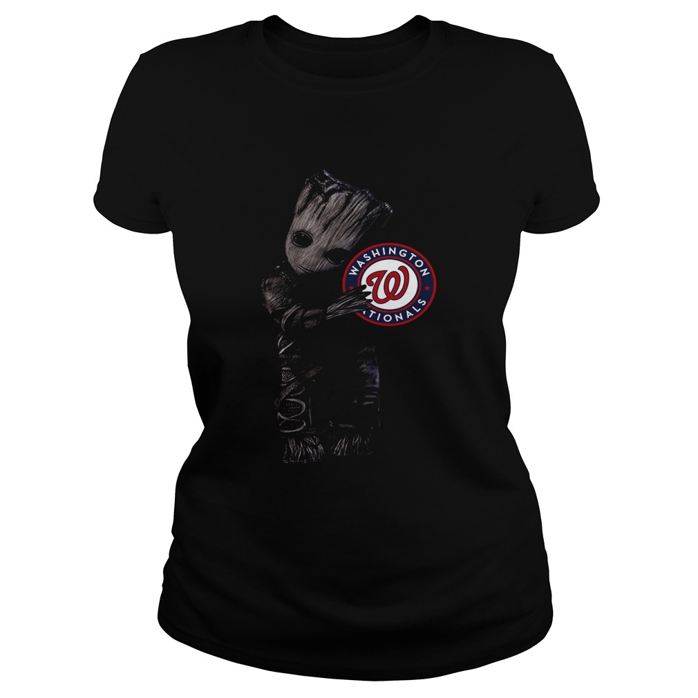 1572836708Baby Groot Hug Washington Nationals Classic Ladies