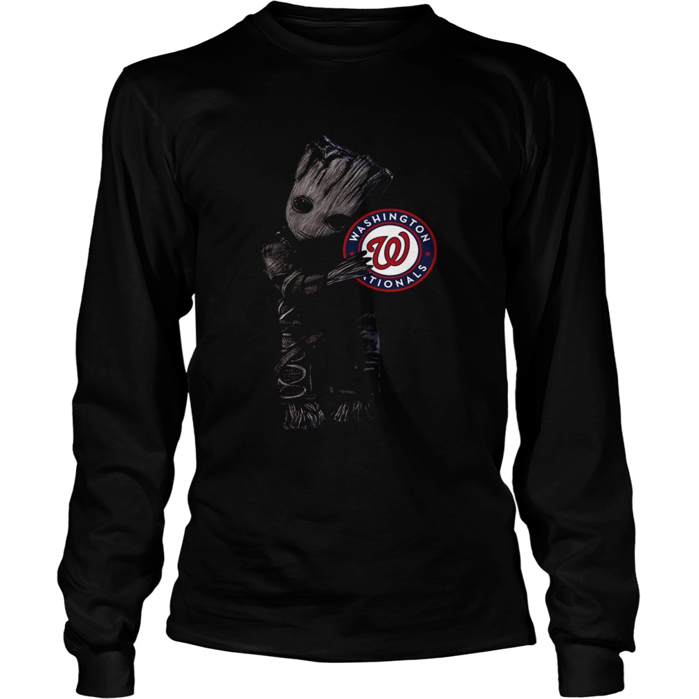 1572836708Baby Groot Hug Washington Nationals LongSleeve