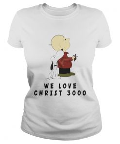 1572838345Charlie Brown and Snoopy We love Christ 3000  Classic Ladies