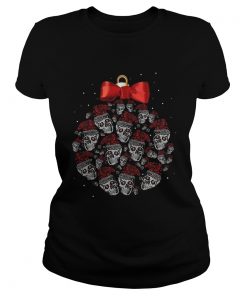 1572838449Skull christmas ball glitter pattern  Classic Ladies