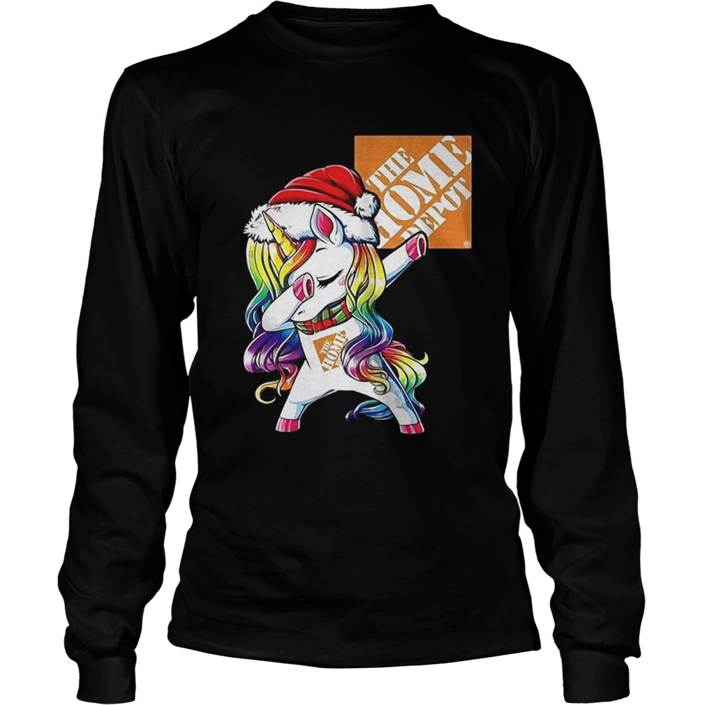 1572838675The home depot christmas dabbing unicorn LongSleeve