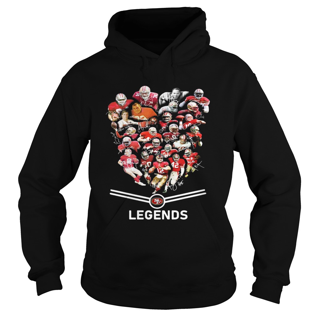 1572842678San Francisco 49ers Players Legends Signatures Hoodie