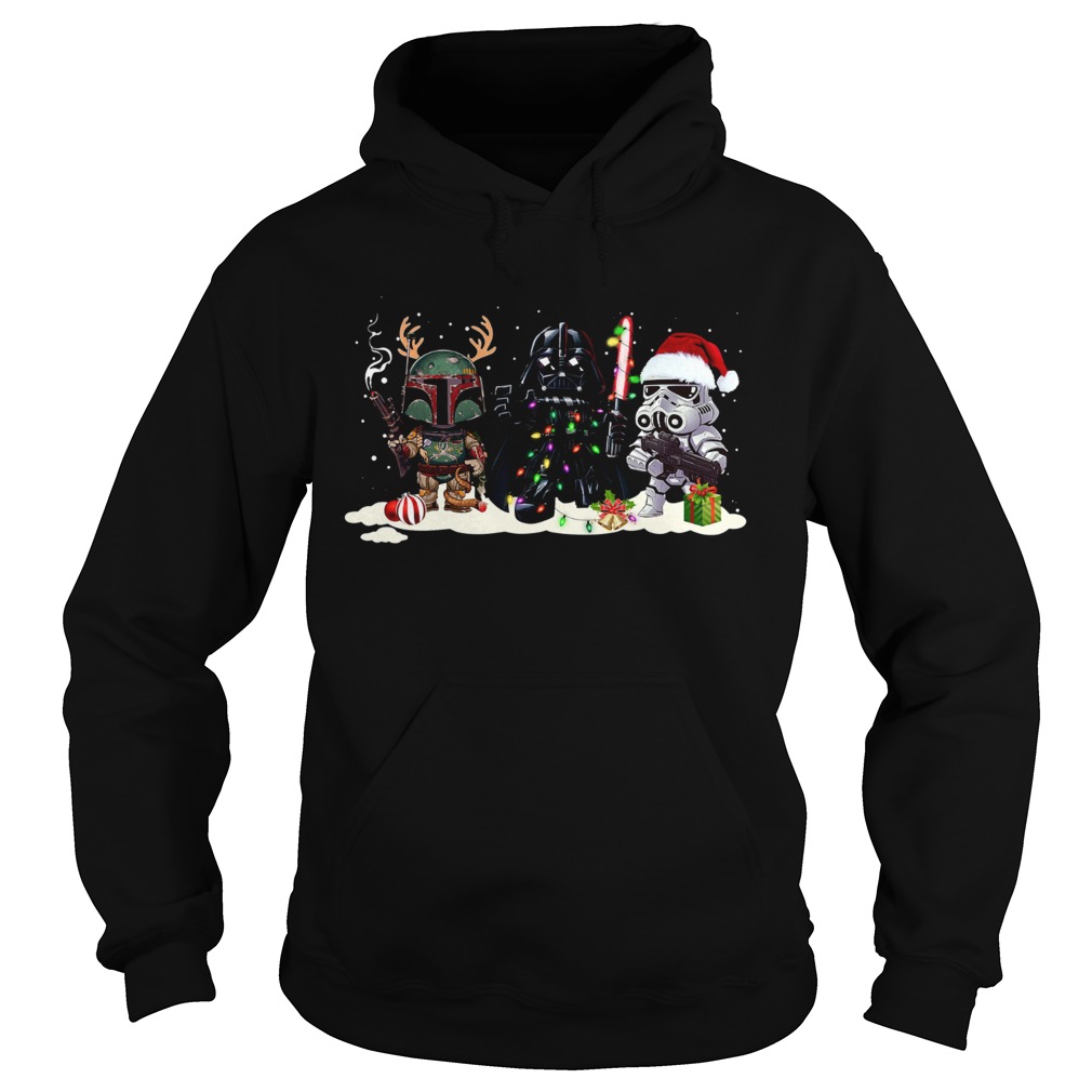 1572853790Star Wars Boba Fett Darth Vader Stormtrooper Christmas Hoodie