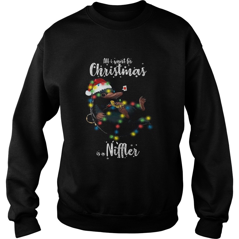 1572854058All I Want For Christmas Is A Niffler Sweatshirt